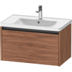 Duravit Ketho 2 wastafelonderbouwkast met 1 lade 78.4x45.5x44cm met greep antraciet noten mat SW772115