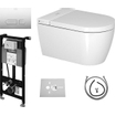 Duravit Sensowash pack douche wc met inbouwreservoir en bedieningsplaat wit SW789350