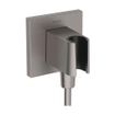Hansgrohe Fixfit handdouchehouder + aansluitbocht Brushed Black chr SW773884
