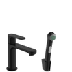 Hansgrohe Rebris S bidetset m. 1-gats wastafelkraan 110 z. waste m. handdouche m. doucheslang 160cm mat zwart SW796437