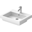 Duravit Vero inbouwwastafel 55x46.5cm met kraangat en overloop met wondergliss wit 0300180
