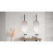 Looox Mirror collection spiegel - ovaal 50x100cm - ind.CCT verl. matt black SW773280