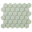 The Mosaic Factory Barcelona mozaïektegel - 28.2x32.1cm - wandtegel - Zeshoek/Hexagon - Porselein Light Green Edge Glans SW104825