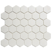 The Mosaic Factory London mozaïektegel - 28.2x32.1cm - wand en vloertegel - Zeshoek/Hexagon - Porselein Super White Mat SW62250
