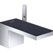 Hansgrohe AXOR MyEdition wastafelkraan 70 m. zwart glas met push open garnituur voorsprong 15.1cm chroom SW241672