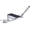 Hansgrohe AXOR MyEdition afbouwdeel 4-gats badrandkraan m. rechte greep met uitloop m. zwart glas voorsprong 15cm chroom SW241686