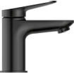 Duravit Wave Wastafelmengkraan - s-size - eengreeps - zonder waste - voorsprong 9.5cm - zwart mat SW997802