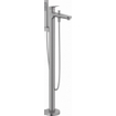 Duravit Wave Badmengkraan - vrijstaand - 2 functies - voorsprong 22.5cm - eengreeps - RVS geborsteld SW997649