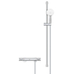GROHE Grohtherm 1000 Performance Doucheset - thermostatische douchekraan - met rozetten - met glijstangset - 90cm - ronde handdouche - 2 straalsoorten - gladde doucheslang - chroom SW999031