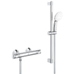 GROHE Grohtherm 500 Doucheset - thermostatische douchekraan - met glijstangset - 60cm - ronde handdouche - 1 straalsoort - chroom SW999136