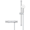 GROHE Grohtherm 1000 Performance Doucheset - thermostatische douchekraan - met rozetten - met glijstangset - 60cm - ronde handdouche - 2 straalsoorten - gladde doucheslang - chroom SW999102