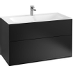 Villeroy & Boch Finion wastafelonderkast 99.6x59.1cm 2 lades Black matt SW479515