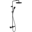 Duravit Shower Systems Douchesysteem - thermostatisch - HOH=15cm - hoofddouche Ø25.2cm - handdouche rond mat zwart SW962099