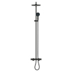 GROHE Tempesta System 250 Regendoucheset - 158.8cm - hoofddouche - 25cm - ronde handdouche - 2 straalsoorten - met thermostaatkraan - matte black SW1077280