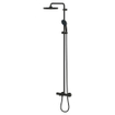 GROHE Tempesta System 250 Regendoucheset - 158.8cm - hoofddouche - 25cm - ronde handdouche - 2 straalsoorten - met thermostaatkraan - matte black SW1077280