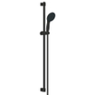 GROHE Tempesta 110 Glijstangset - 90cm - ronde handdouche - 2 straalsoorten - gladde doucheslang - mat zwart SW1077242