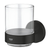 GROHE Essentials Bekerhouder - 10.6x9.9cm - met glas - mat zwart SW1077393
