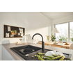 GROHE Eurosmart Keukenmengkraan - 18.3cm - hoge uitloop - matte black SW1077330