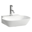 Laufen INO fontein 41x45x12cm 1 kraangat met overloop SaphirKeramik wit SW28279