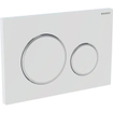 Geberit Sigma20 bedieningsplaat - 2-toets spoeling - ronde knoppen - wit/glanschr./wit SW53743