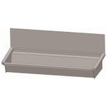 Intersan Sanilav wasgoot met spatbord 120cm2 pers. zonder leiding inox 304 GA32396