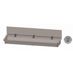 Intersan Sanilav wasgoot met spatbord 180cm met 3 kranen inox 304 GA32390