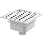 Van Den Berg abs vloerput met rvs rooster 15x15 o uitlaat 40mm GA91307