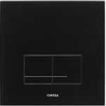 Wisa XS Bedieningspaneel - vierkant - 16x16x1 - dualflush - glas - zwart 0701537