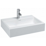 Laufen Living City opzetwastafel 60x46x15.5cm 1 kraangat met overloop geslepen onderzijde keramiek wit GA56154