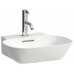 Laufen INO fontein 41x45x12cm 1 kraangat met overloop SaphirKeramik wit SW28279