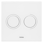 Wisa Luga bedieningsplaat glas pneumatisch 16x16cm met dualflush voor XS WC element wit 0701560
