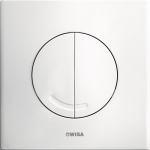 Wisa Argos bedieningsplaat vierkant kunststof 16x16cm dualflush DF wit 0704409