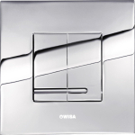 Wisa Delos Bedieningspaneel - vierkant - 16x16x1 - dualflush - staal - glans chroom 0704437