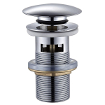 Royal Plaza Merlot pop up wastafelplug 1 1/4 met lange schacht en overloop chroom SW88689