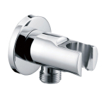 Royal Plaza Gondo slang aansluitknie met houder chroom SW63994