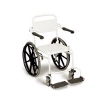 Handicare Linido douchestoel zelfrijder m armleggers en voetsteun wit GA77826