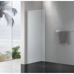 Royal Plaza Sway zijwand voor schuifdeur 100x200cm met zilver glans en helder glas clean SW158647