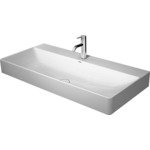 Duravit DuraSquare wastafel zonder overloop 1 kraangat 100x47cm m. afvoerventiel en keramische afdekkap wit SW203915