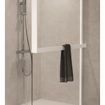 Novellini Kuadra prof. voor plafondbevestiging handdoekhouder links mat wit SW296952