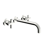 Royal Plaza Rosa afdekset tweegreeps wandkraan met kruisgreep uitloop 23cm chrome SW373987