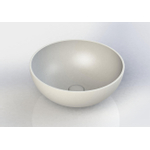 Royal plaza Lement Waskom rond 40x15,5cm mat wit SW395146