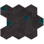 Atlas Concorde Boost Mozaiektegel - 25x30cm - 9mm - gerectificeerd - Porcellanato - Tarmac (Zwart) SW1129688