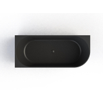 Royal Plaza Violeta Bad - hoekbad - 180x80cm - hoek links - mat zwart SW1075495