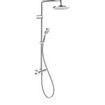 Duravit Wave Douchesysteem - thermostatisch - douchekraan - hoofd- en handdouche - chroom glans SW962381