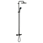 GROHE Tempesta System 250 Regendoucheset - 158.8cm - hoofddouche - 25cm - ronde handdouche - 2 straalsoorten - met thermostaatkraan - matte black SW1077280