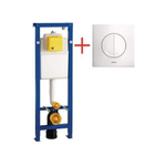 Wisa XS inbouwreservoir - 114-134x38cm - met Argos bedieningspaneel glans wit SW451522