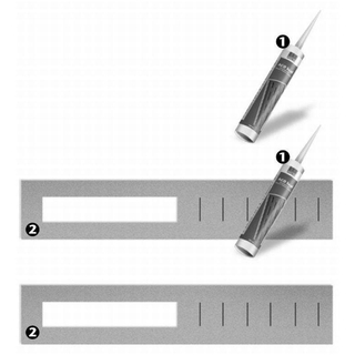 Aco Showerdrain c tape set met seal en mes voor douchegoot