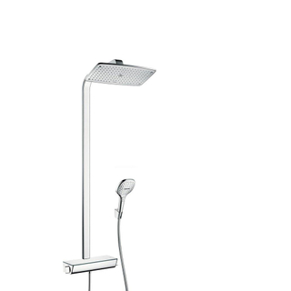 Hansgrohe Raindance Select E 360 Air 1jet showerpipe: met Ecostat Select douchekraan thermostatisch 116.6cm met handdouche 3jet en hoofddouche 1jet chroom