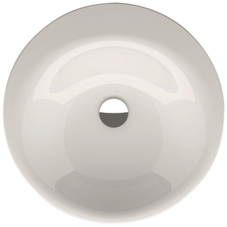 Bette Lux oval inbouw wastafel rond 50cm zonder kraangat wit