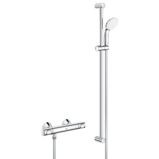 GROHE Grohtherm 500 thermostatische douchemengkraan met glijstang en handdouche chroom